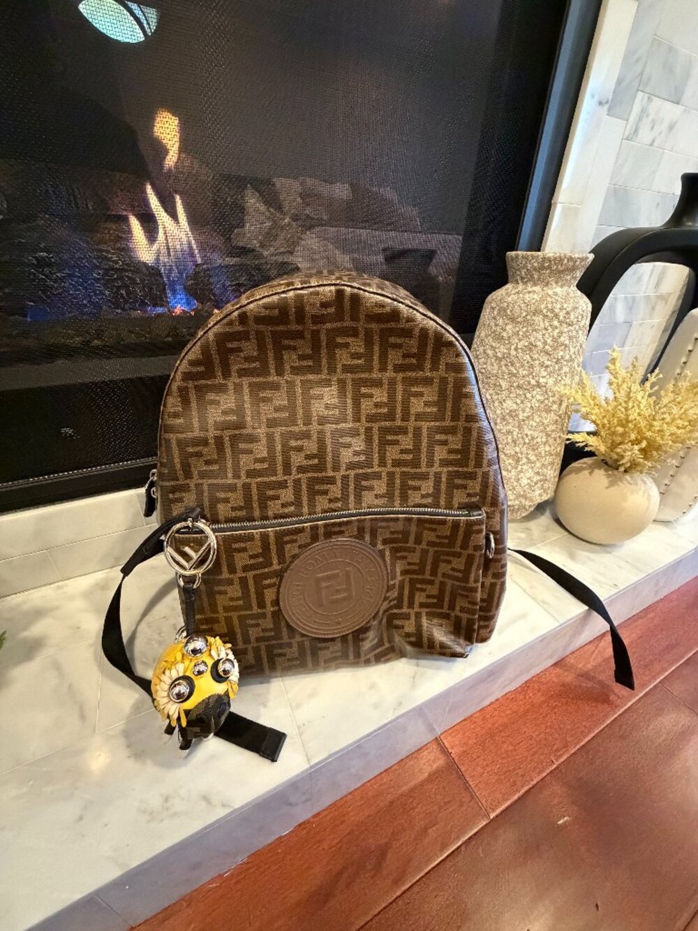 ✨ Fendi FF Logo Backpack + Fendi Character Charm Included ✨